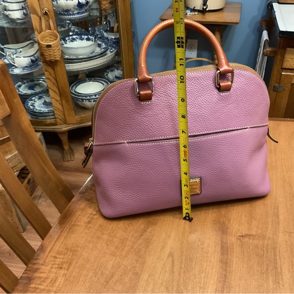 Dooney & Bourke Mauve Pebble Leather Carter Satchel - Picture 9 of 16